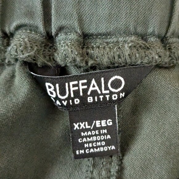 Buffalo David Bitton Olive Green Track Pants - Picture 3 of 5